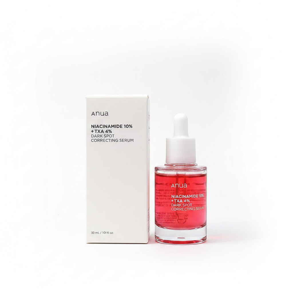 Anua Niacinamide 10% + TXA 4% Dark Spot Correcting Serum on white background